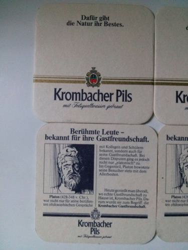 4 Psavasos Cerveza Krombacher,doble Faz