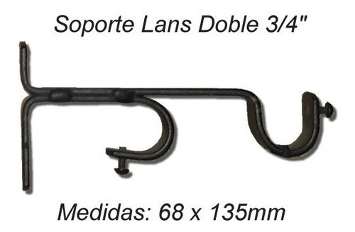 Soporte Lans Doble Barral De 3/4  (19 Mm)