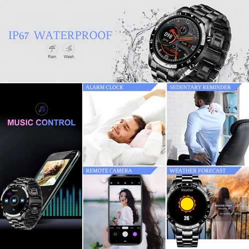 Lige Sport Bw0220a Pro Reloj Inteligente Para Hombre Bluetooth Impermeable Color Negro