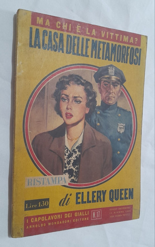 Livro Raro Gialli Mondadori 17 Ellery Queen Casa Metamorfosi