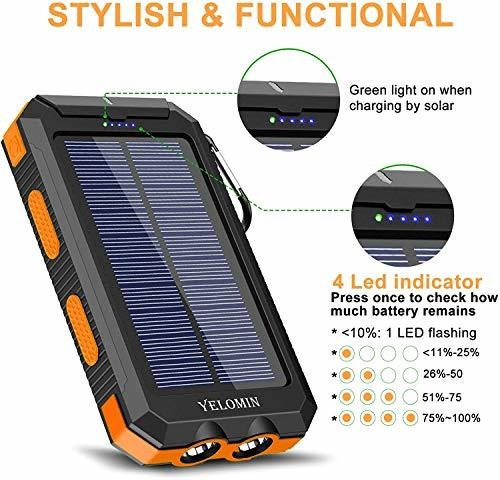 Solar 20000mah Portatil Acampar Bateria Reserva Externa Usb