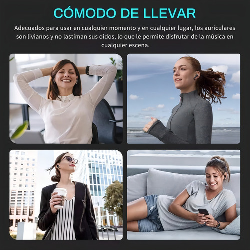 Audífonos Bluetooth V5.0 Auriculares Inalambricos Earbuds Color Blanco
