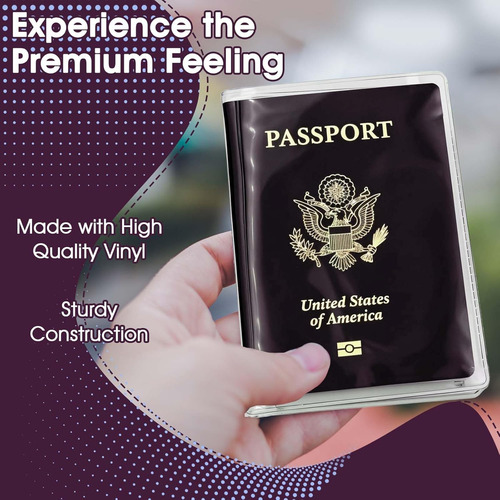 Fundas Protectoras Impermeables Para Pasaporte 6 Unidades