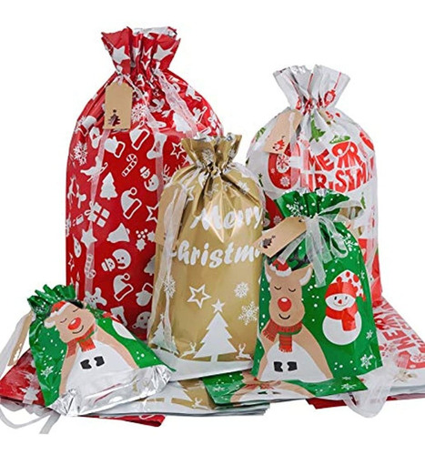Bolsas Con Cordón De Navidad