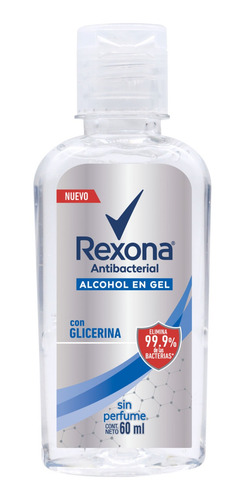 Imagen 2 de 2 de Rexona Alcohol Gel Sin Perfume 60 Ml