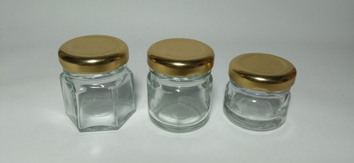 Imagen 4 de 4 de Frasco Mini 40ml Cilíndrico Tapa Dorada( X10)