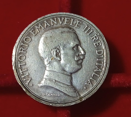 Moneda Italia 2 Liras 1916 R Plata - Vf Ve Iii Km 55 (Usado)