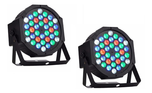 Kit Canhão Refletor 36 Led Dmx Display Digital Par Slim