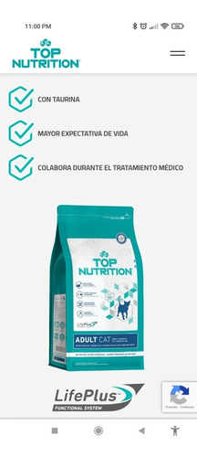 Top Nutrition Gato Adulto X 7.5 Vet Campana