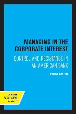 Libro Managing In The Corporate Interest : Control And Re...