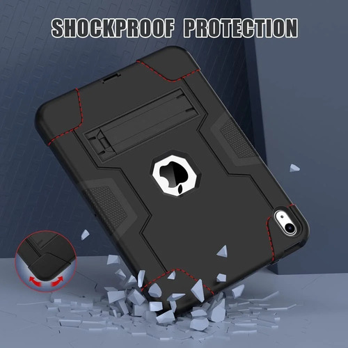 Funda Rígida Para Tablet Yapanizcel Uso Rudo, 3 En 1, Reforzada Color Negro