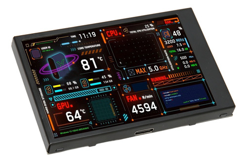 Monitor De Computadora Temp 3.5 Pulgadas Ips Dual Usb C, Edi