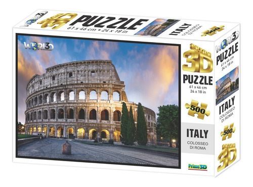 Puzzle Rompecabeza 500 Piezas Prime 3d Coliseo Romano 10138