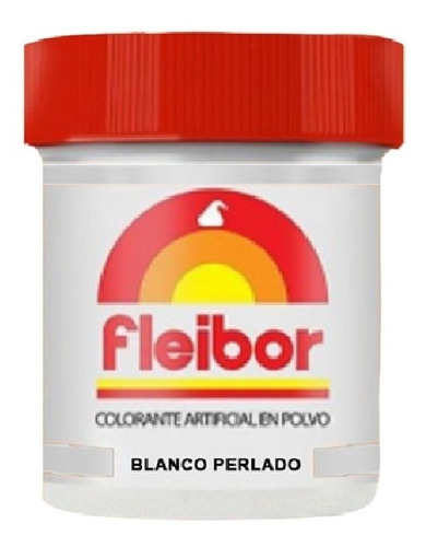 Colorante En Polvo Comestible Blanco Perlado Fleibor X 4g