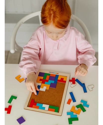 Blocos De Encaixe Vertical Tetris Raciocínio Educativo 40pçs Quantidade De Peças 40