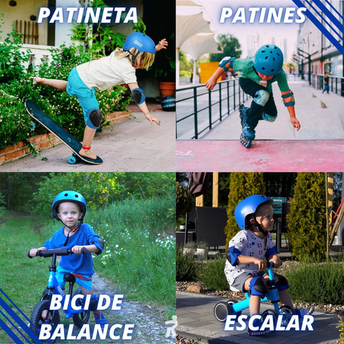 Rideez E Kit Protección Bicicleta Equilibrio Bici Niño Niña Color Azul