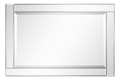 Espejo De Pared Rectangular Moderno 61 X 91 Cm Marco Madera