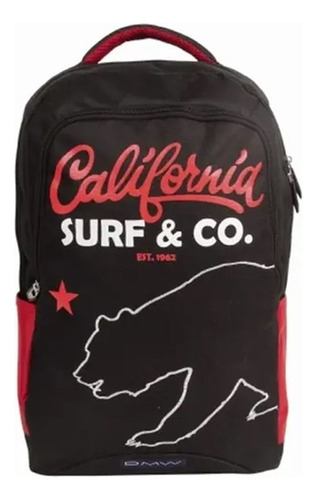 Mochila De Costas California Surf E Co Cor Preto