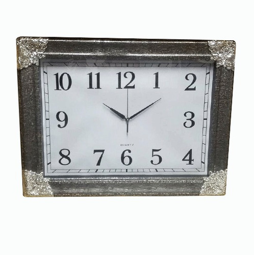 Reloj Pasta Pared 60x46cm Decoración Rectangular Análogo1116