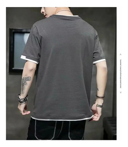 Camiseta Sin Mangas De Dos Piezas A Rayas Para Hombre
