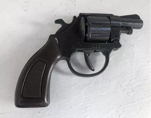 Revolver Juguete Italiano Metalico De 12 Tiros + 96 Cebitas