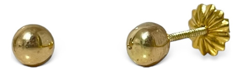 Aros Bolita Número 2 Oro 18 Kilates (18k)