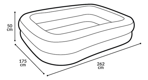 Alberca Inflable Familiar Play Day 262 X 175 X 50 Cm