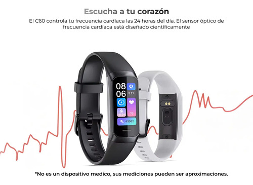 Reloj Inteligente Deportivo C60 Smartwatch Pro Hombre Mujer Rosa Rosa Rosa