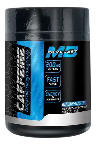 Cafeína MB Prime Labz Cápsulas Neutro 60 Caps Termogênico