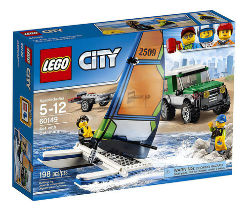 Brinquedo De Montar Lego City 4x4 Com Catamaran 198pçs 60149