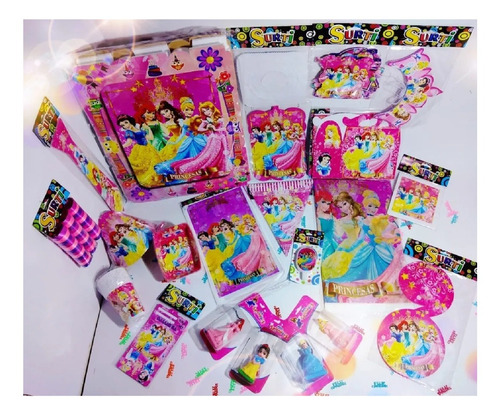 Kit Decoración Infantil Princesas Fiesta 24 Invitados Niños