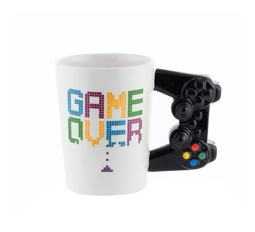 Taza De Cerámica Game Over Con Asa En Forma De Mando