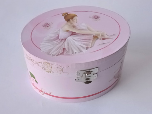 Imagen 4 de 7 de Caja/joyero Musical Bailarina Ovalada
