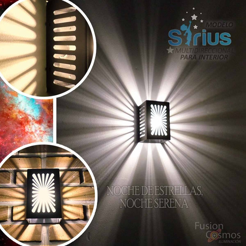 Imagen 9 de 10 de Bañador Pared 10 Efectos Regulable Proyector Estelar Led 12w