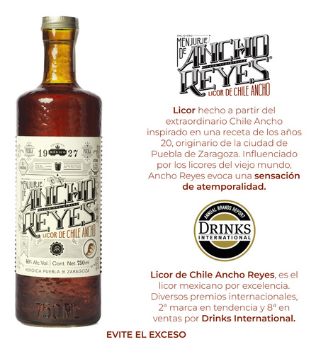 Licor De Chile Ancho Reyes 750ml