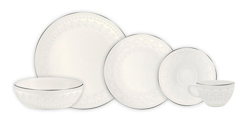 Vajilla Corona 4 Puestos - 20 Piezas Harmony Plateado