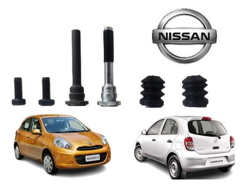 Imagem 5 de 12 de Par Reparo Pino Guia Pinça De Freio Dianteiro Nissan Versa
