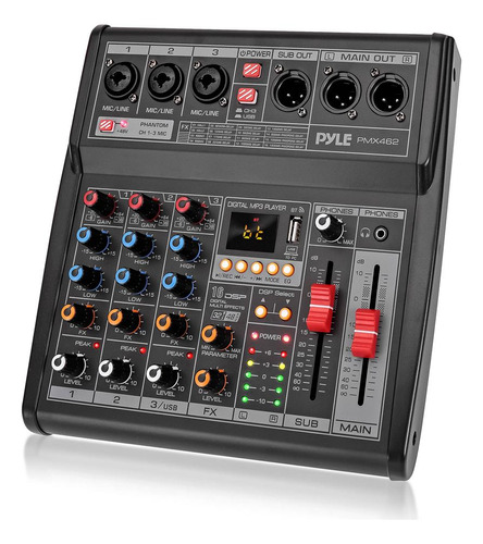 Mezclador De Audio De 3 Canales Pyle-pro Pmx462