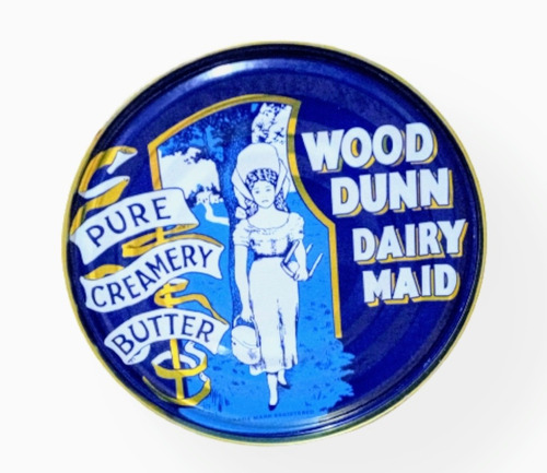 Mantequilla Wood Dunn Dairy Maid 454g Mantequilla Lata Azul