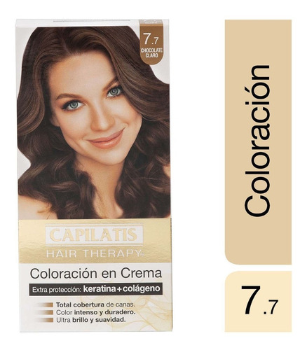  Capilatis Coloración En Crema Kit Completo - Los Tonos Tono #7.7 Chocolate Claro
