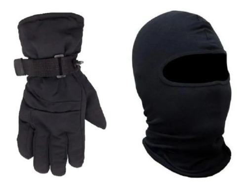 Touca Ninja + Luva Impermeável Motociclista Proteção Frio