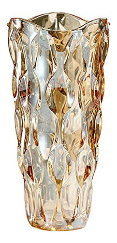 Florero De Cristal Ámbar, Decoración Para Mesa De Comedor, S