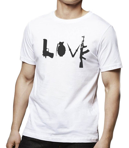 Camisetas Engraçadas Love Armas 1635