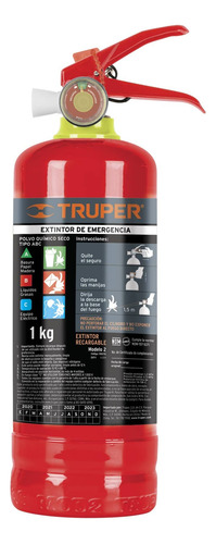 Extintor Recargable Portatil 1 Kg 100276 Truper