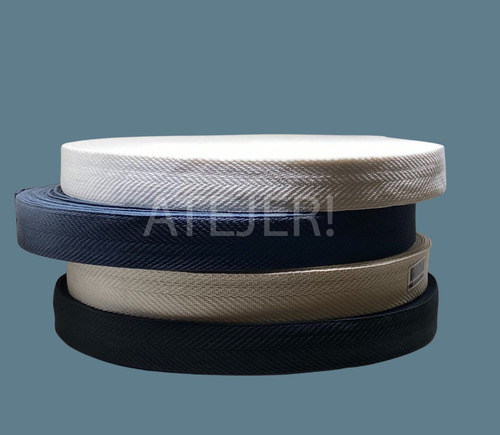 Imagen 4 de 9 de Cinta Mochilera De Algodón 40mm X 50 Mts Color Crudo