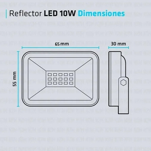 Reflector Led 10w Multiled Slim Bajo Consumo Exterior