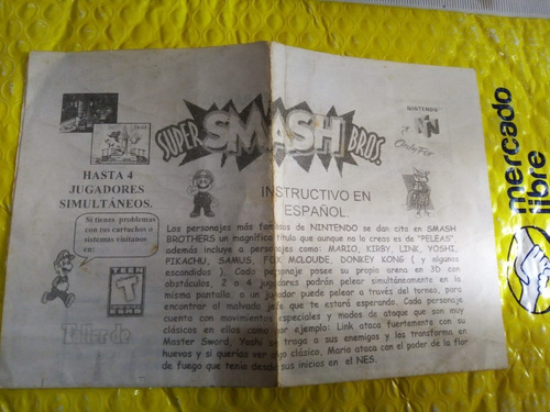 Super Smash Bros Standard Edition Nintendo 64 Físico (Usado)