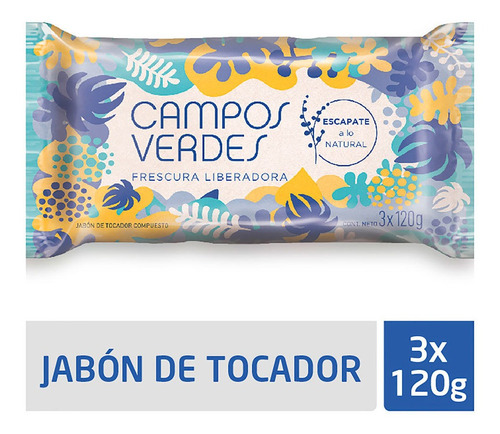 Jabon Campos Verdes Frescura Liberadora 3 X 120 Gr