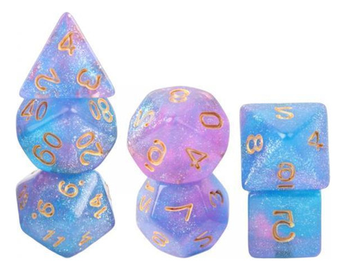 5 X 7 Uds Dados Poliédricos Juego De Mesa Familiar Juego De