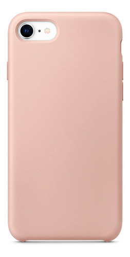 Capa Capinha Silicone Compatível iPhone 7 8 Se + Película 3d Cor Rosa Areia Nome Do Desenho Película Preta